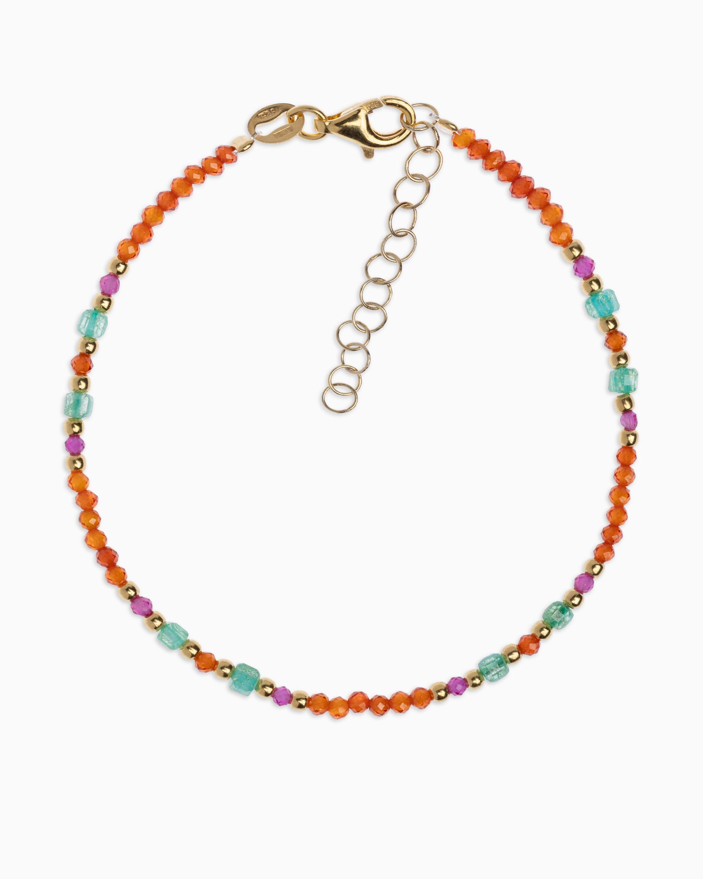 Women's bracelet faceted orange zircons Gold – Alary Athena Collection