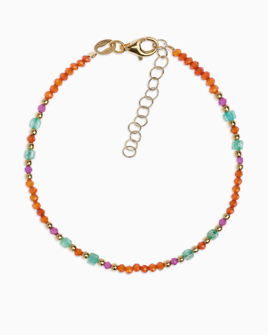 Bracciale donna zirconi sfaccettati arancio Dorato – Alary Athena Collection