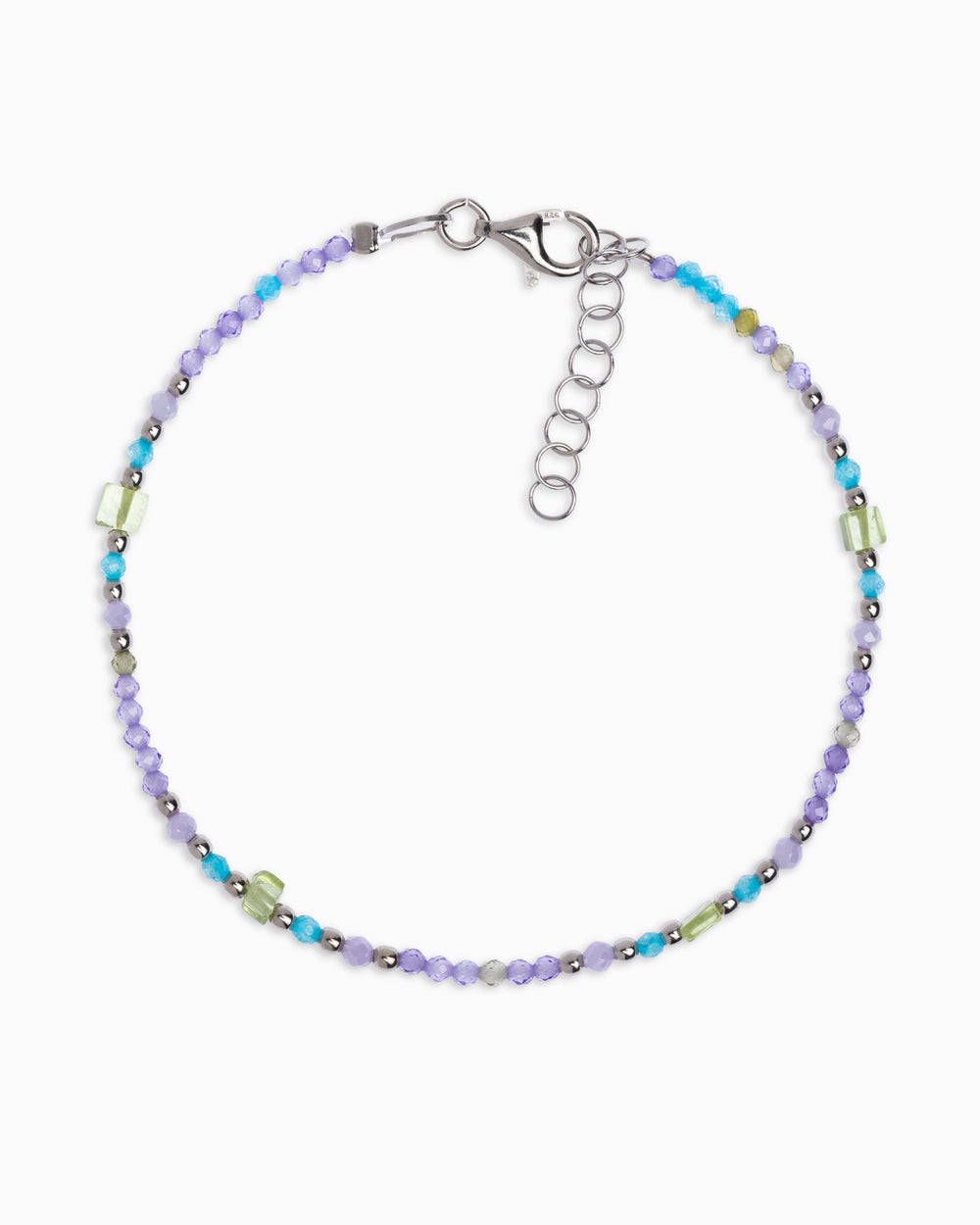 Women's bracelet faceted violet zircons Silver – Alary Athena Collection