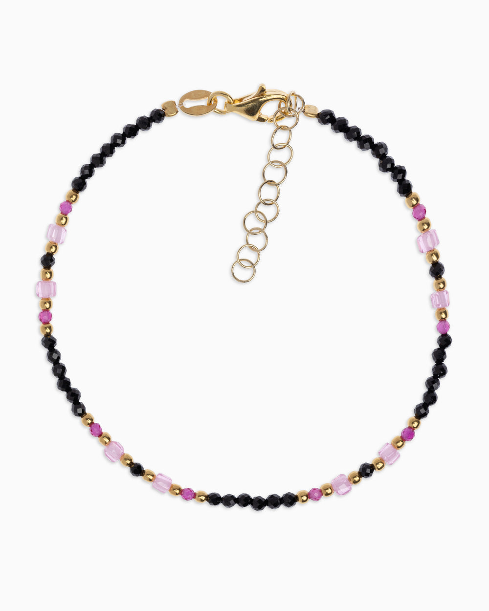 Bracciale donna spinello nero sfaccettato Dorato – Alary Athena Collection