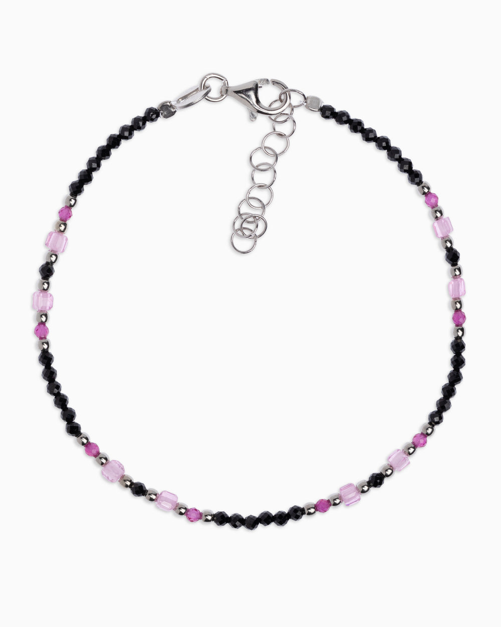 Women's bracelet faceted black spinel Silver – Alary Athena Collection