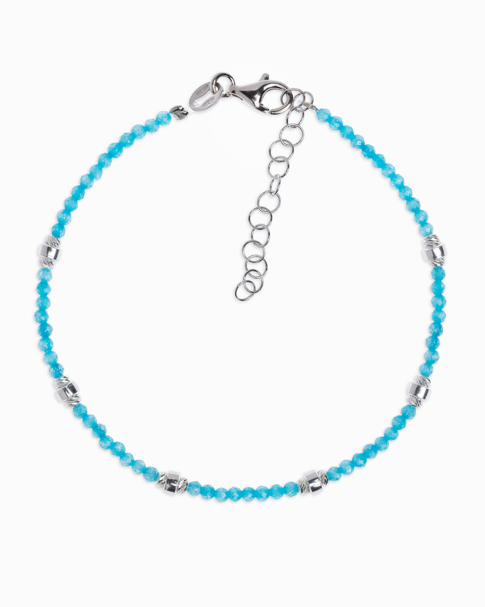 Bracciale donna zirconi sfaccettati azzurro Argento – Alary Era Collection