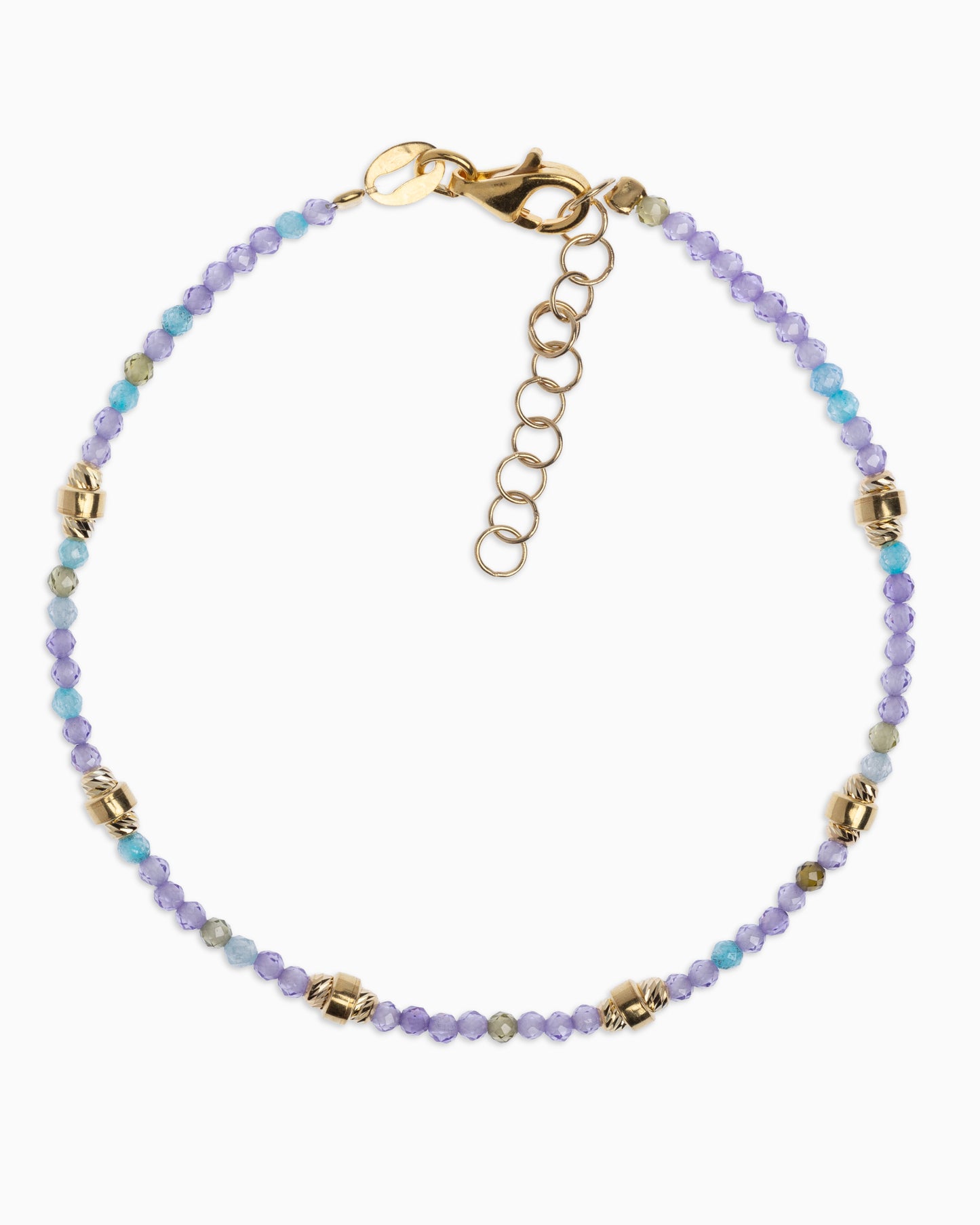 Women's bracelet faceted violet zircons Gold – Alary Era Collection