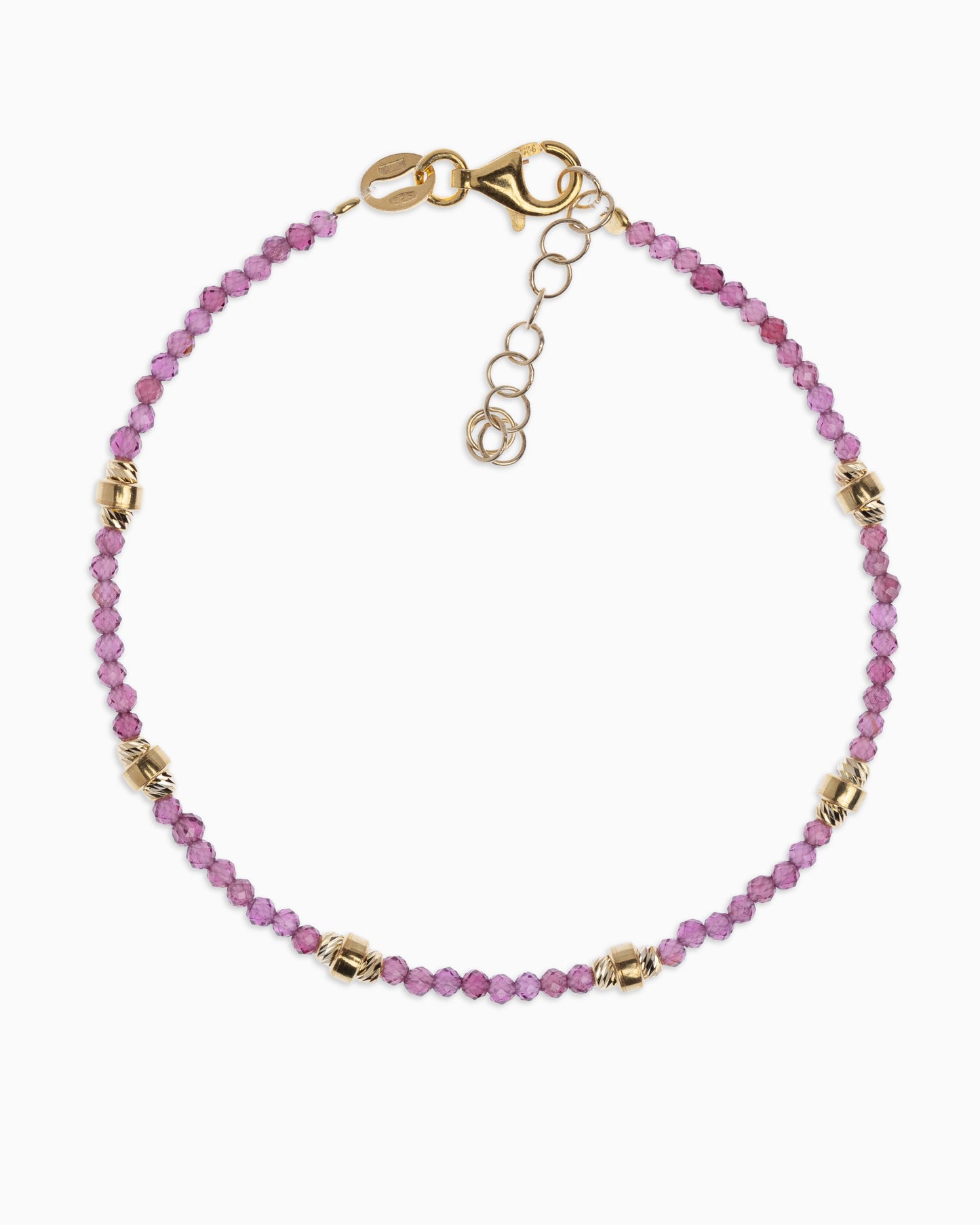 Women's bracelet faceted rhodonite garnet Gold – Alary Era Collection