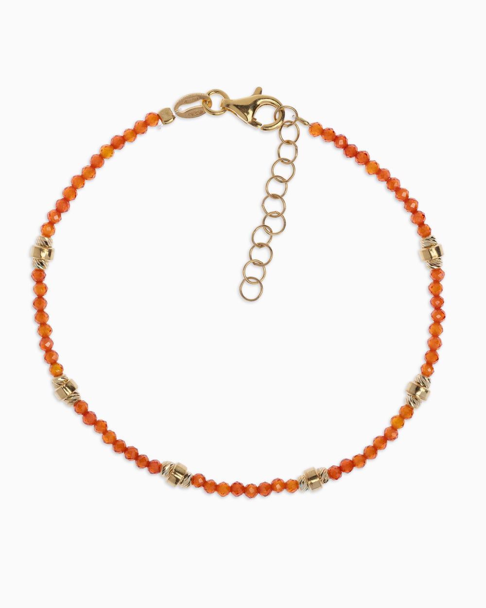 Women's bracelet faceted orange zircons Gold – Alary Era Collection