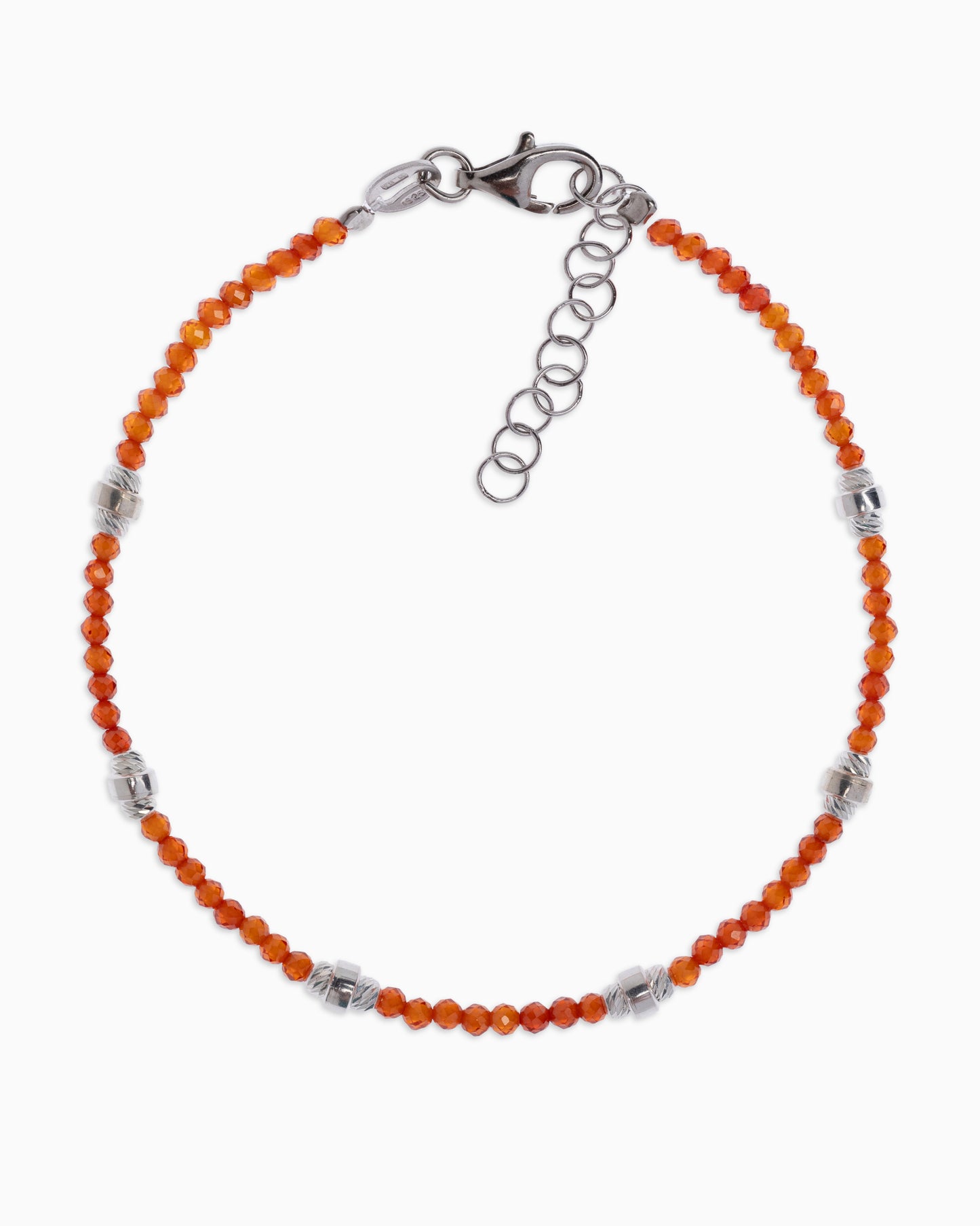 Women's bracelet faceted orange zircons Silver – Alary Era Collection