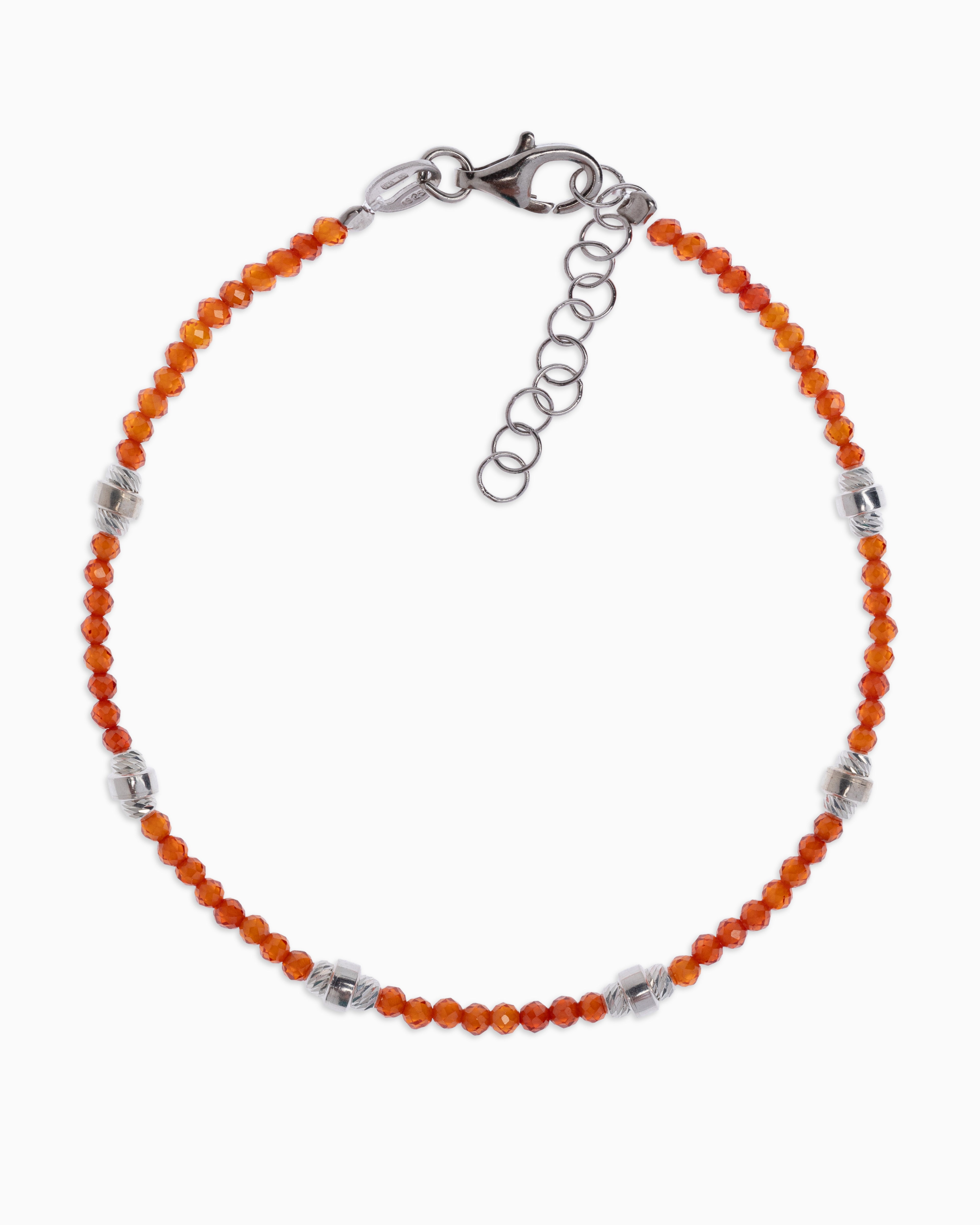 Women's bracelet faceted orange zircons Silver – Alary Era Collection