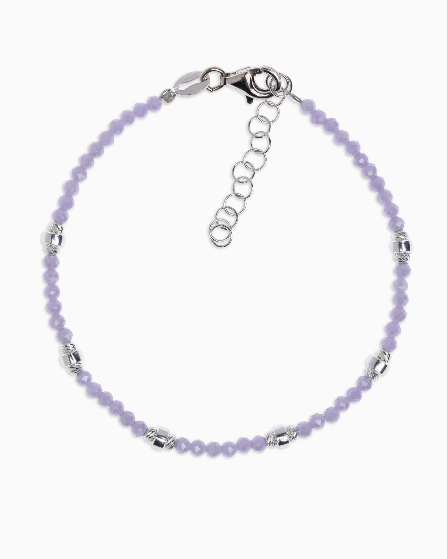 Women's bracelet faceted lilac zircons Silver – Alary Era Collection