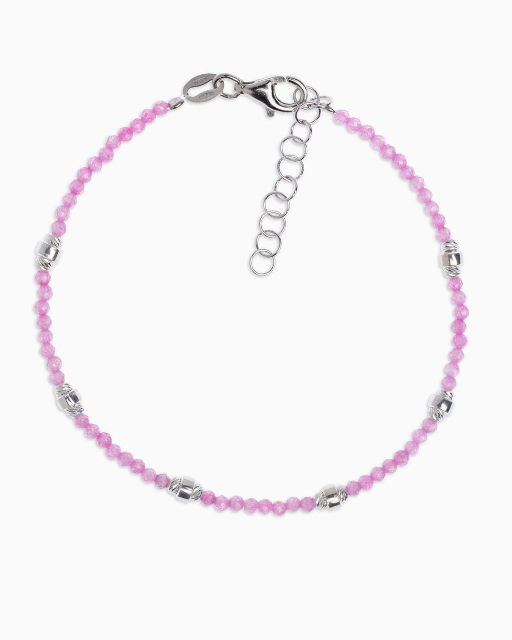 Women's bracelet faceted pink zircons Silver – Alary Era Collection