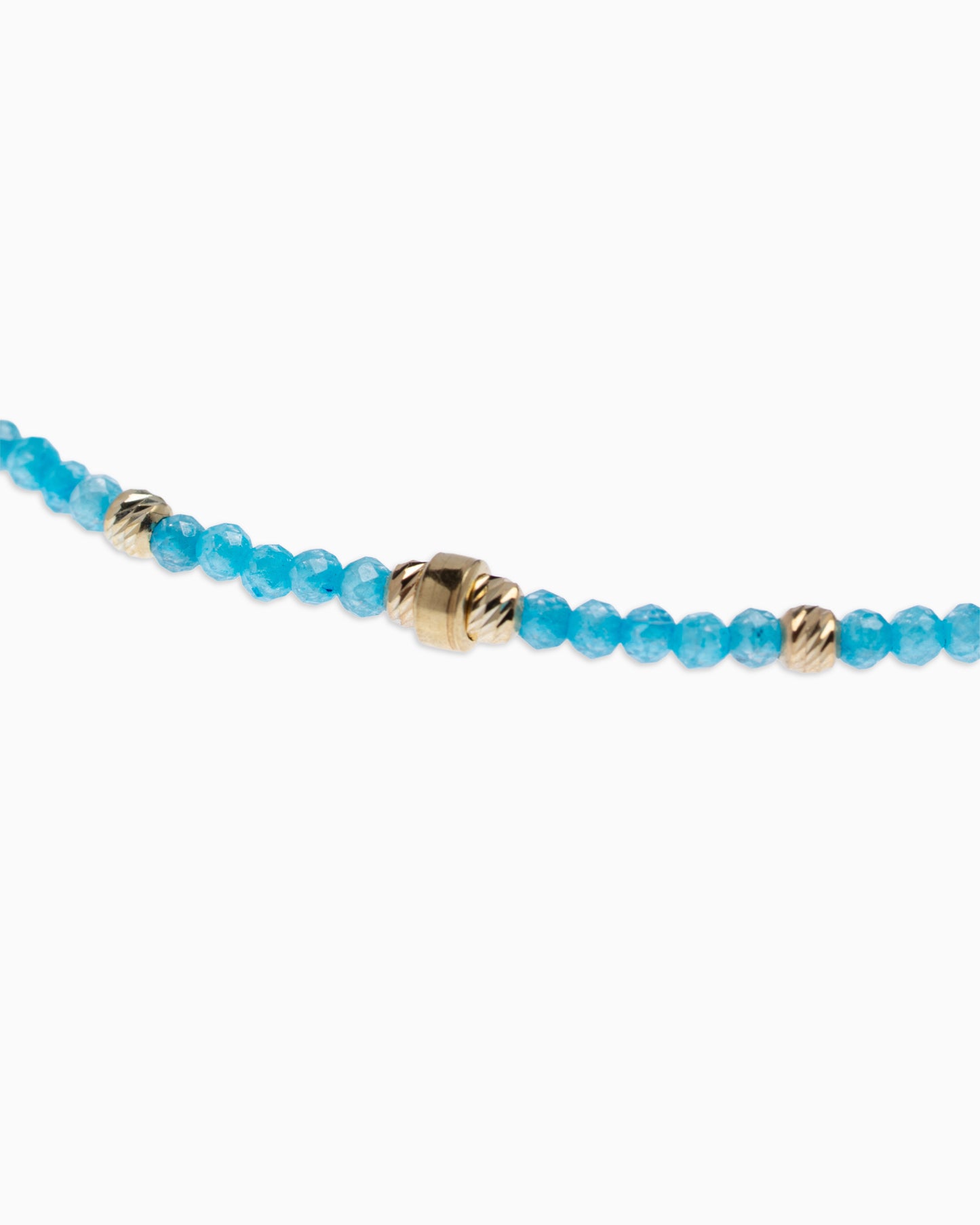 Women's anklet faceted blue zircons Gold – Alary Era Collection