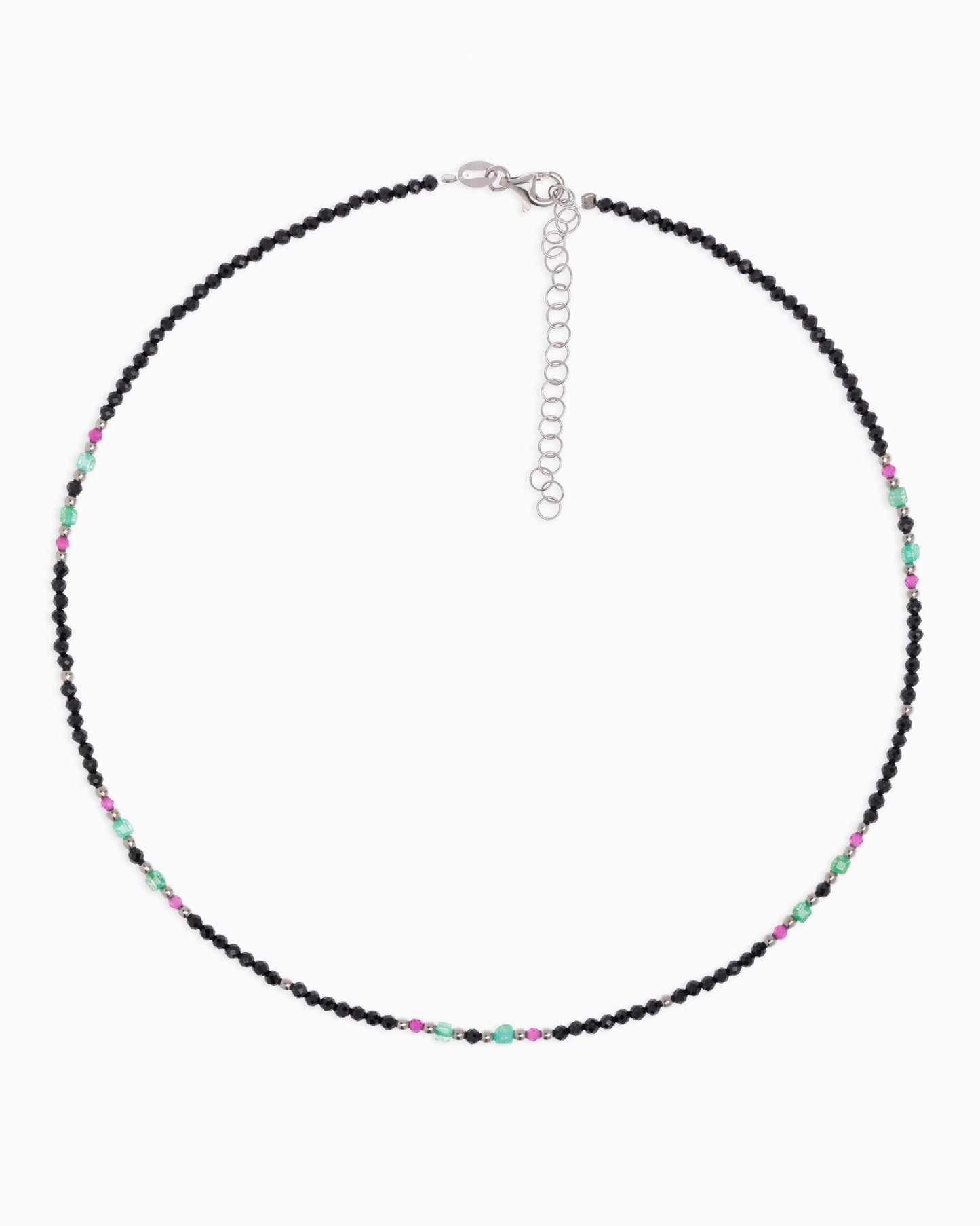 Women's necklace faceted spinel Silver – Alary Athena Collection