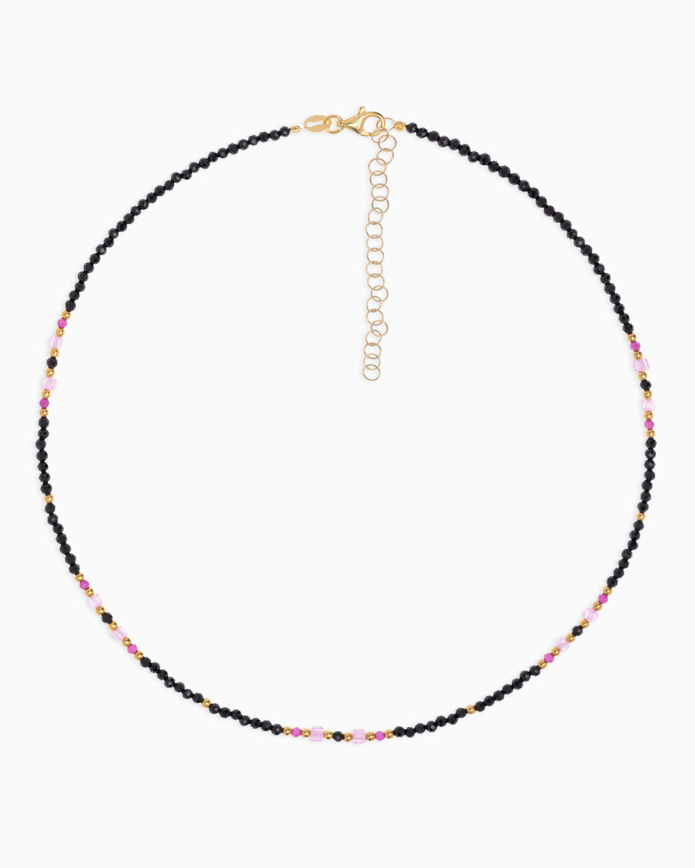 Women's necklace faceted black spinel Gold – Alary Athena Collection