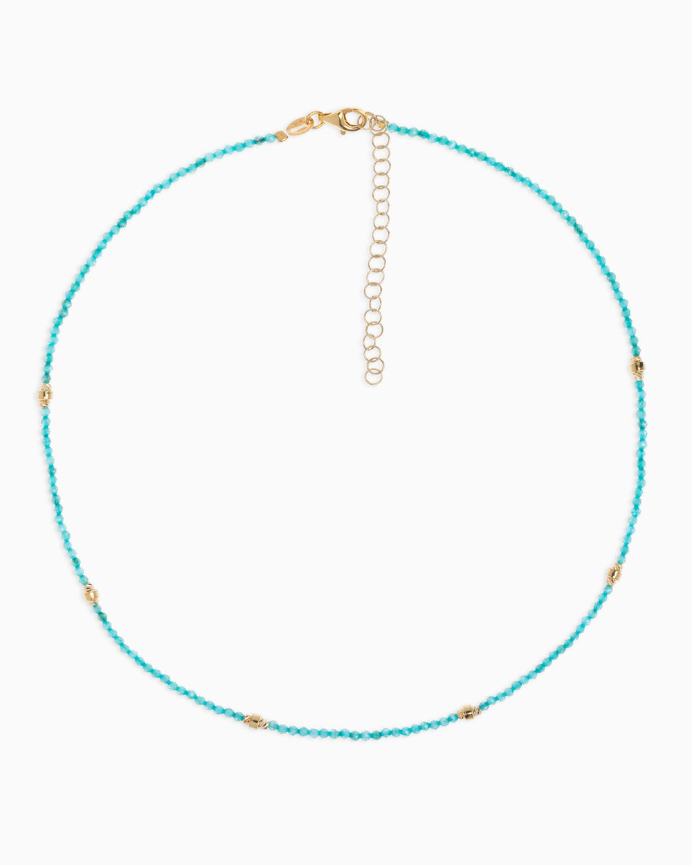 Women's necklace faceted tiffany green zircons Gold – Alary Era Collection