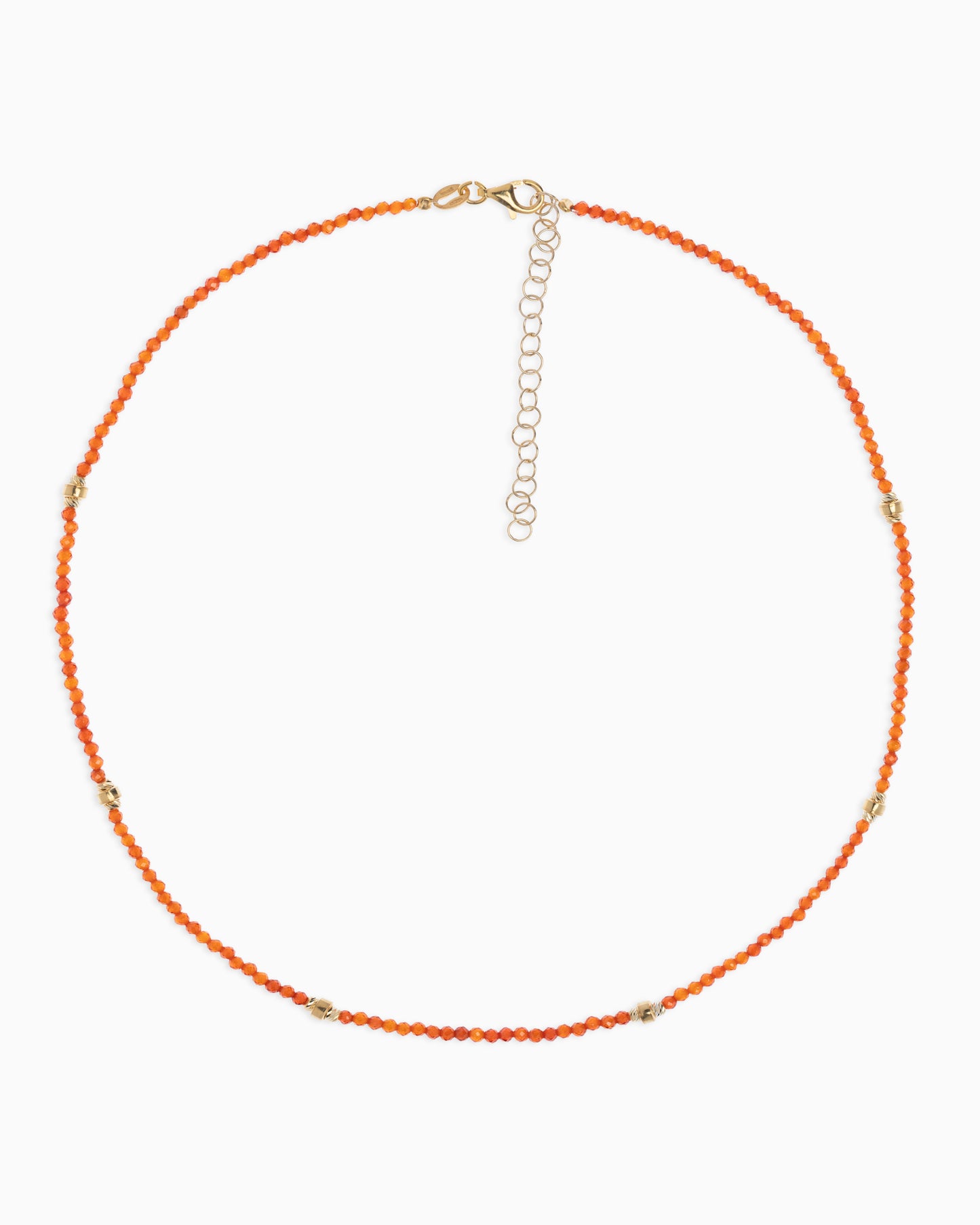 Women's necklace faceted orange zircons Gold – Alary Era Collection