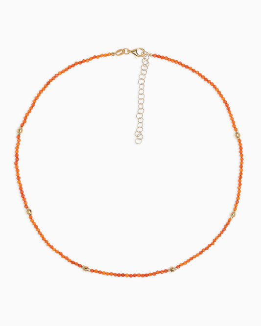 Girocollo donna zirconi sfaccettati arancio Dorato – Alary Era Collection