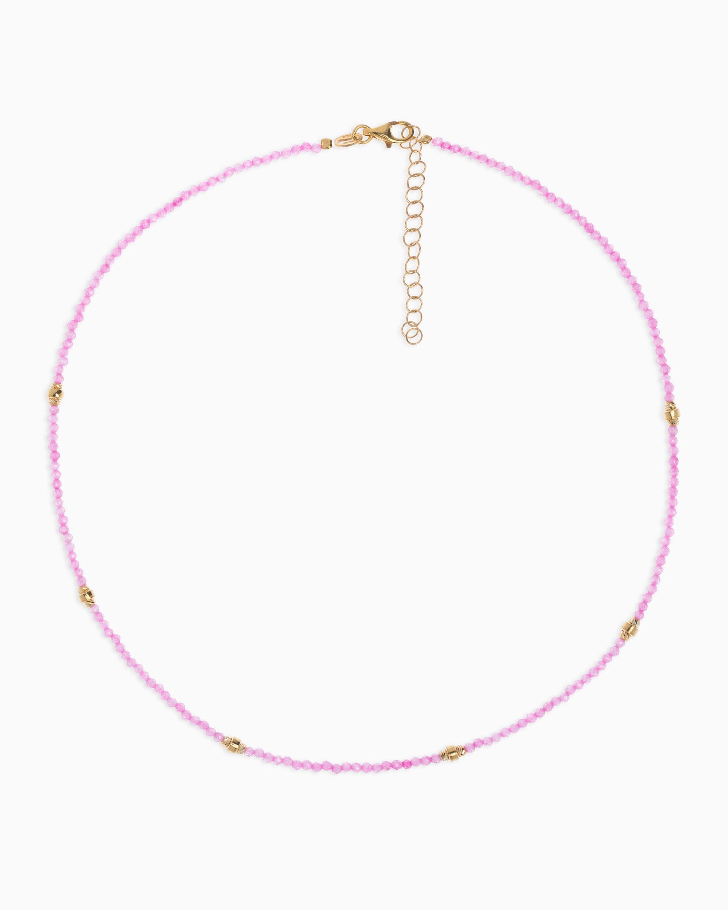 Women's necklace faceted pink zircons Gold – Alary Era Collection