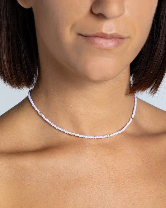 Girocollo donna zirconi sfaccettati lilla Argento – Alary Era Collection