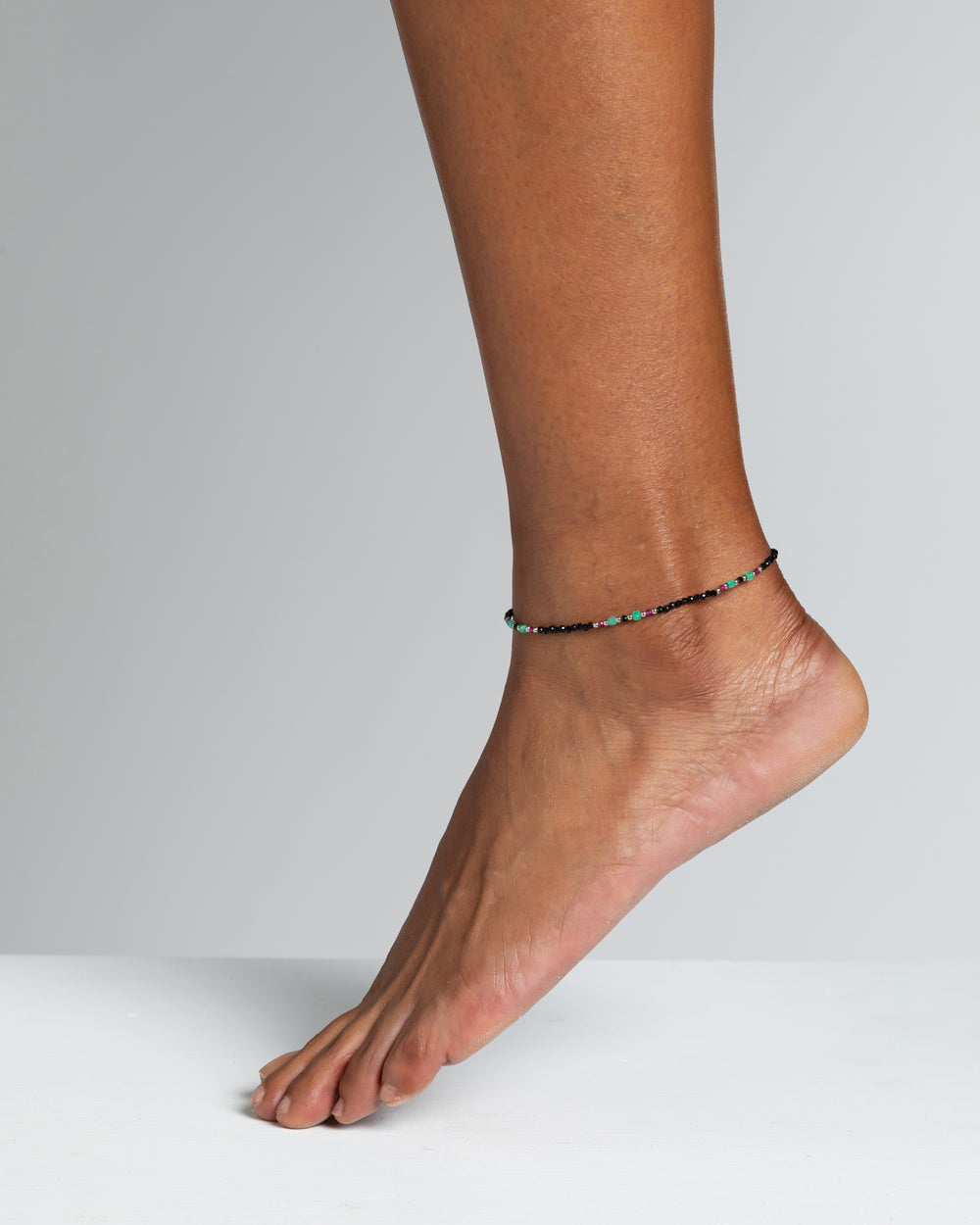 Women's anklet faceted spinel Silver – Alary Athena Collection