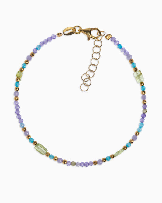 Women's bracelet faceted violet zircons Gold – Alary Athena Collection