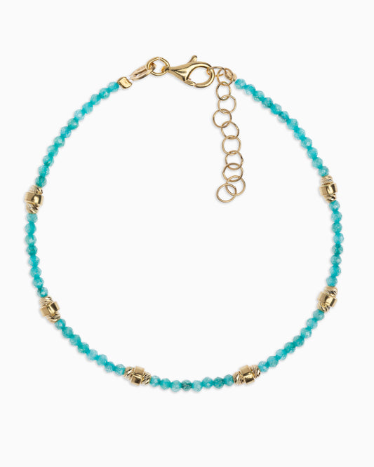Women's bracelet faceted tiffany green zircons Gold – Alary Era Collection