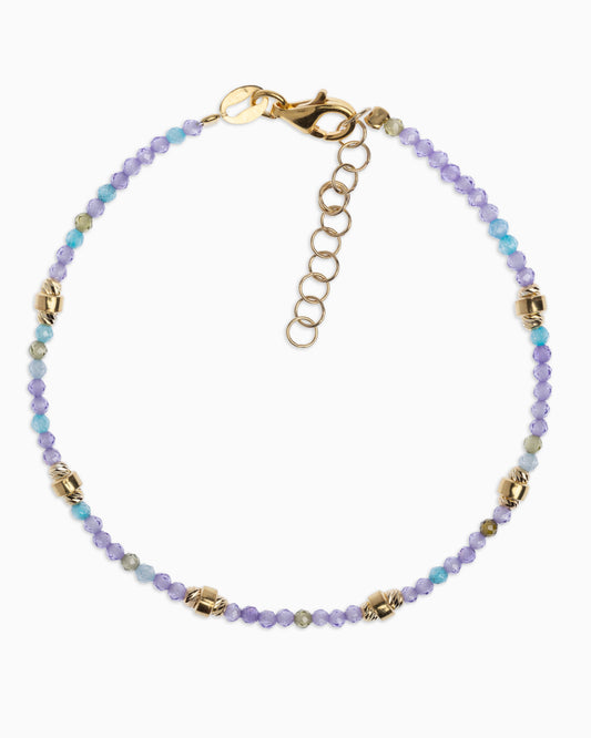 Women's bracelet faceted violet zircons Gold – Alary Era Collection