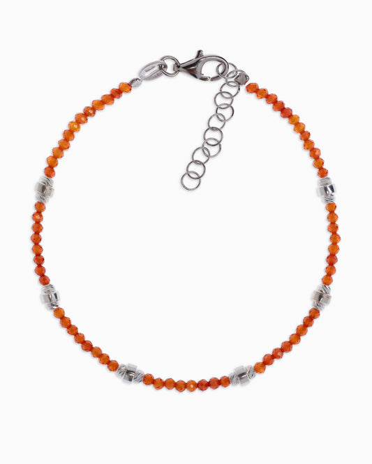 Women's bracelet faceted orange zircons Silver – Alary Era Collection