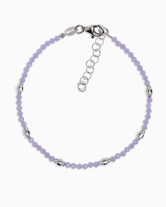 Women's bracelet faceted lilac zircons Silver – Alary Era Collection