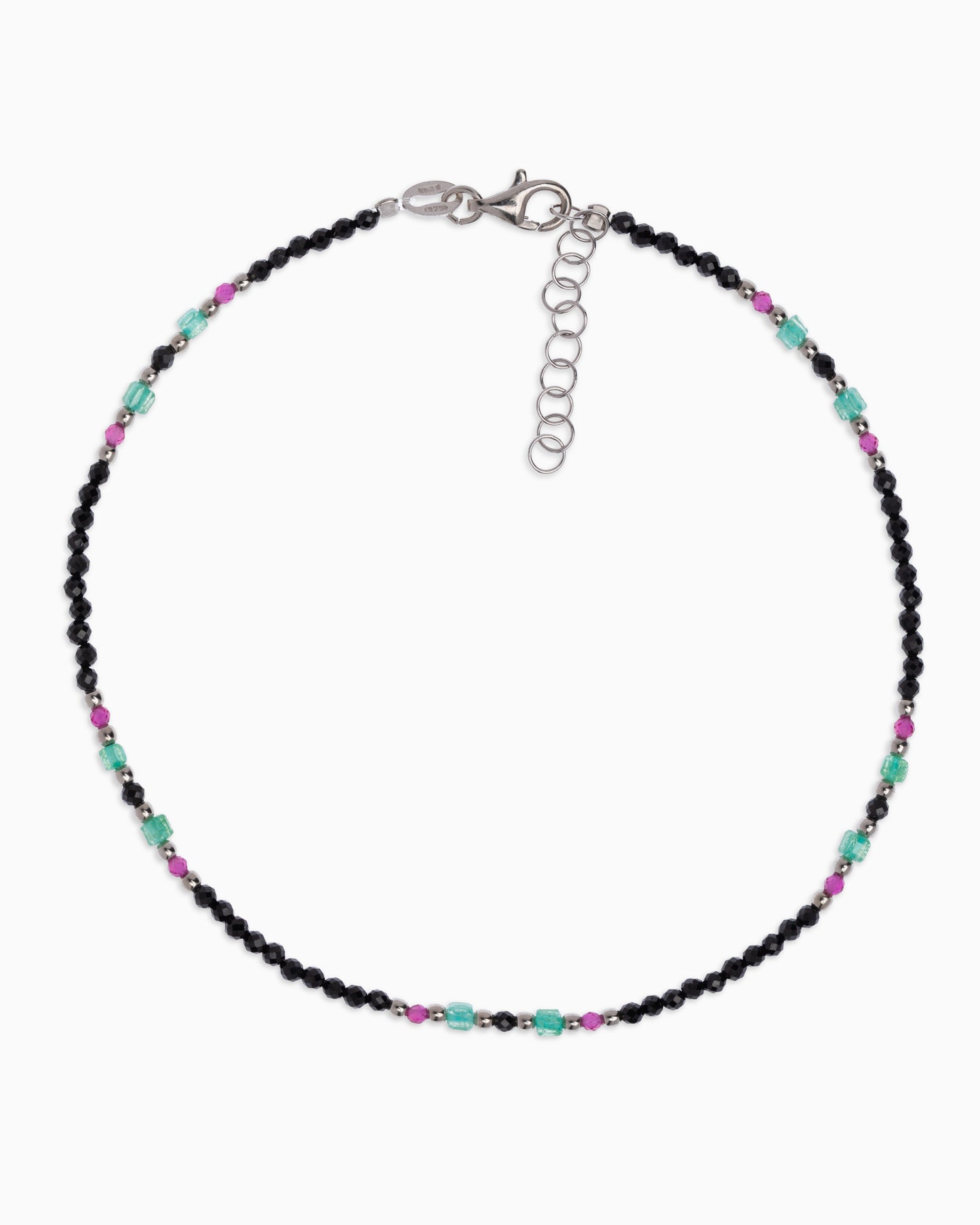 Women's anklet faceted spinel Silver – Alary Athena Collection