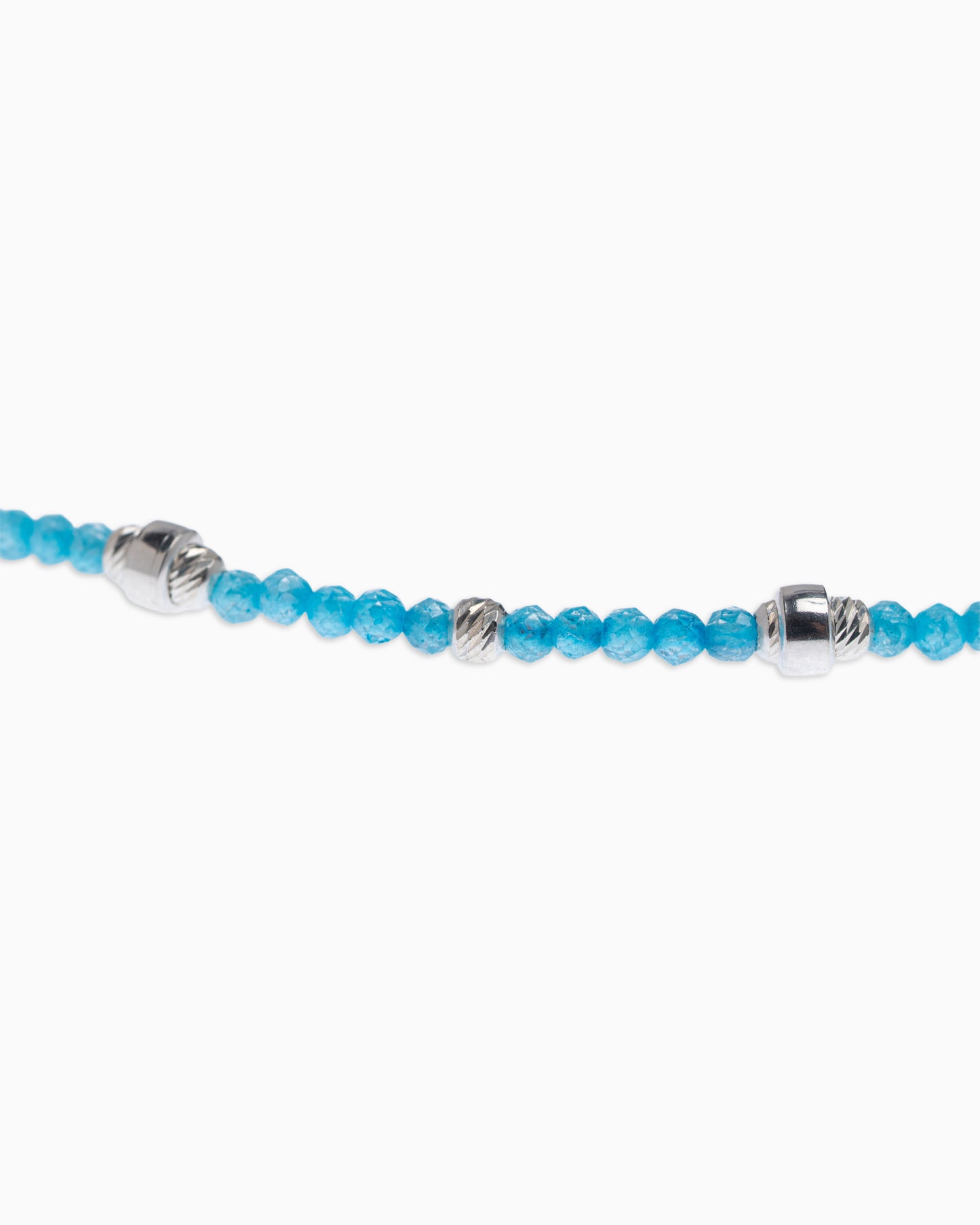 Women's anklet faceted blue zircons Silver – Alary Era Collection