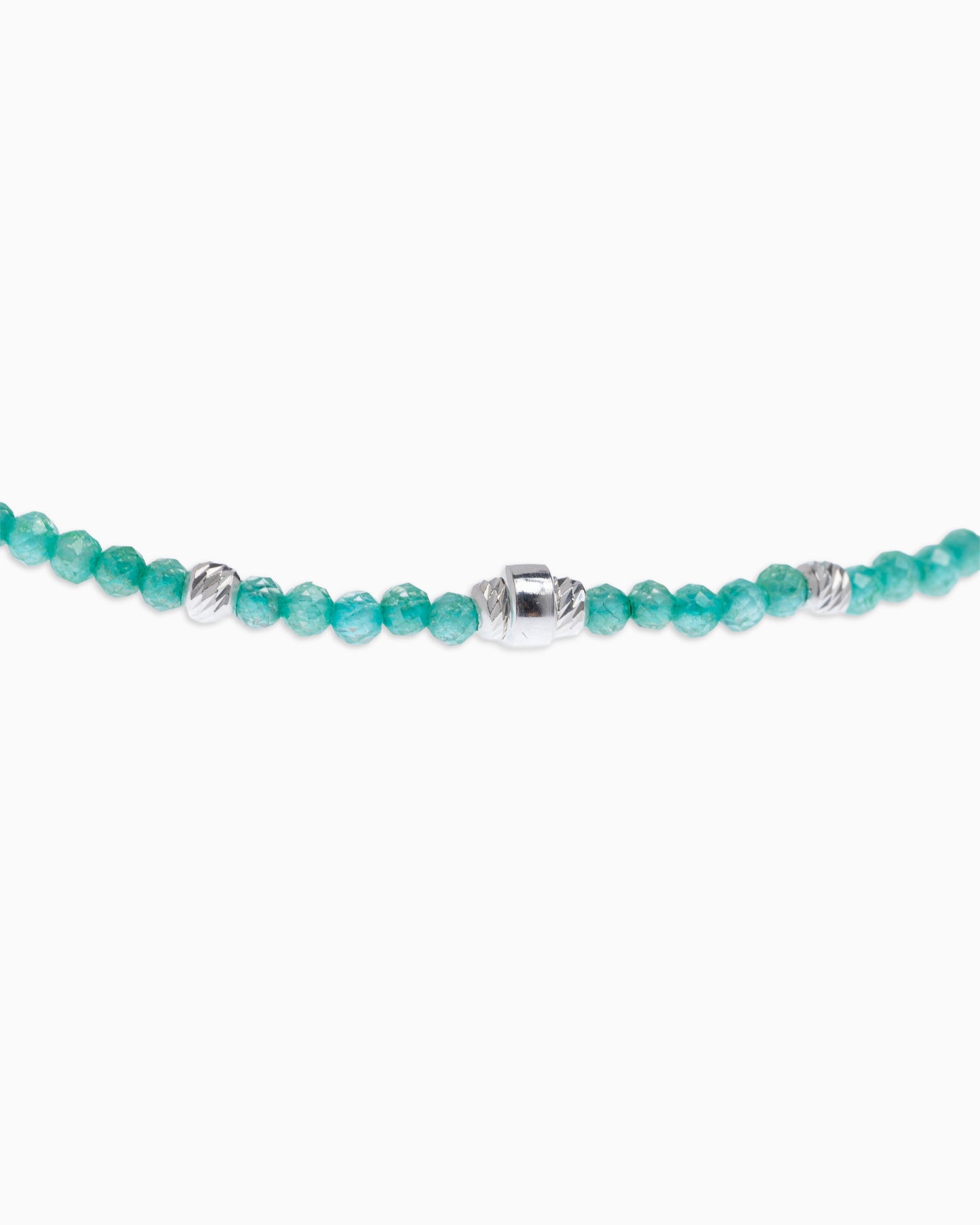 Women's anklet faceted tiffany green zircons Silver – Alary Era Collection