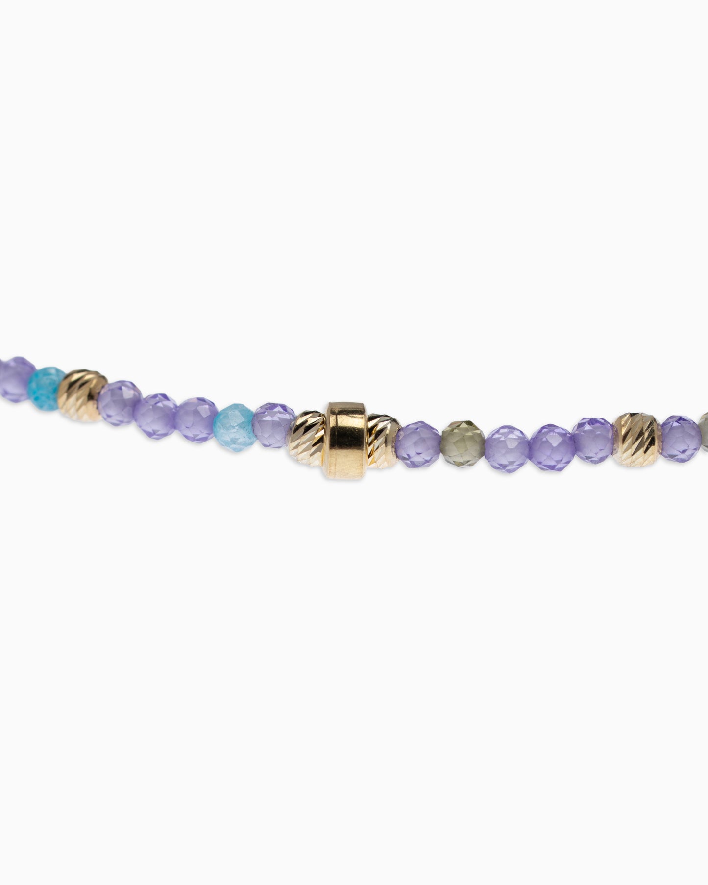 Women's anklet faceted violet zircons Gold – Alary Era Collection