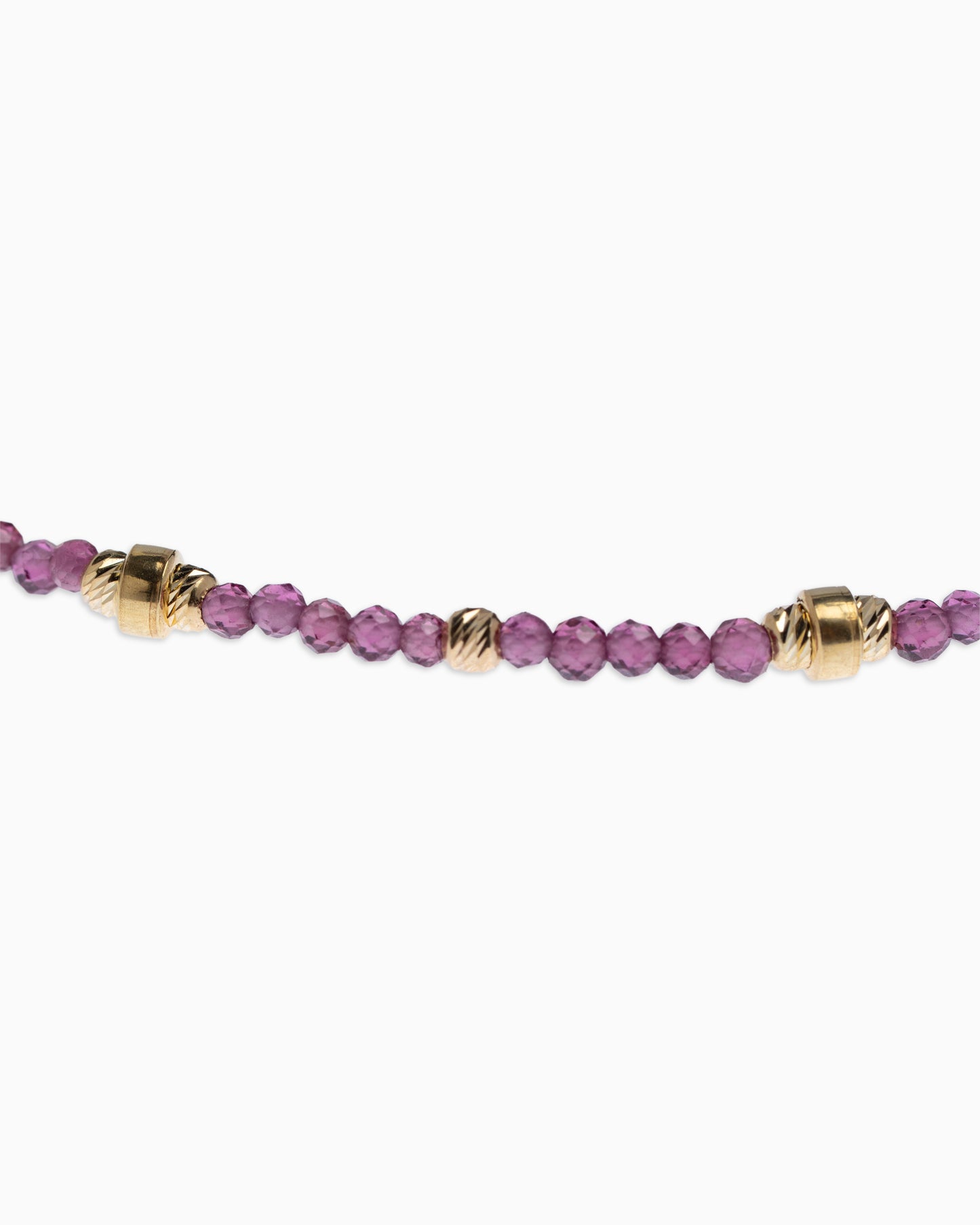 Women's anklet faceted rhodonite garnet Gold – Alary Era Collection
