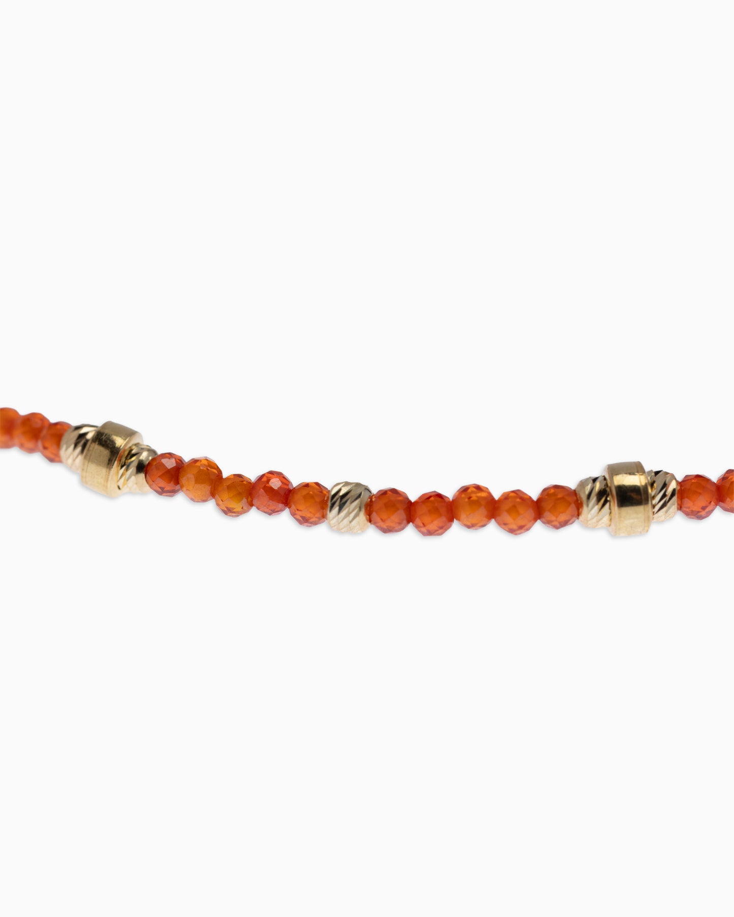 Women's anklet faceted orange zircons Gold – Alary Era Collection