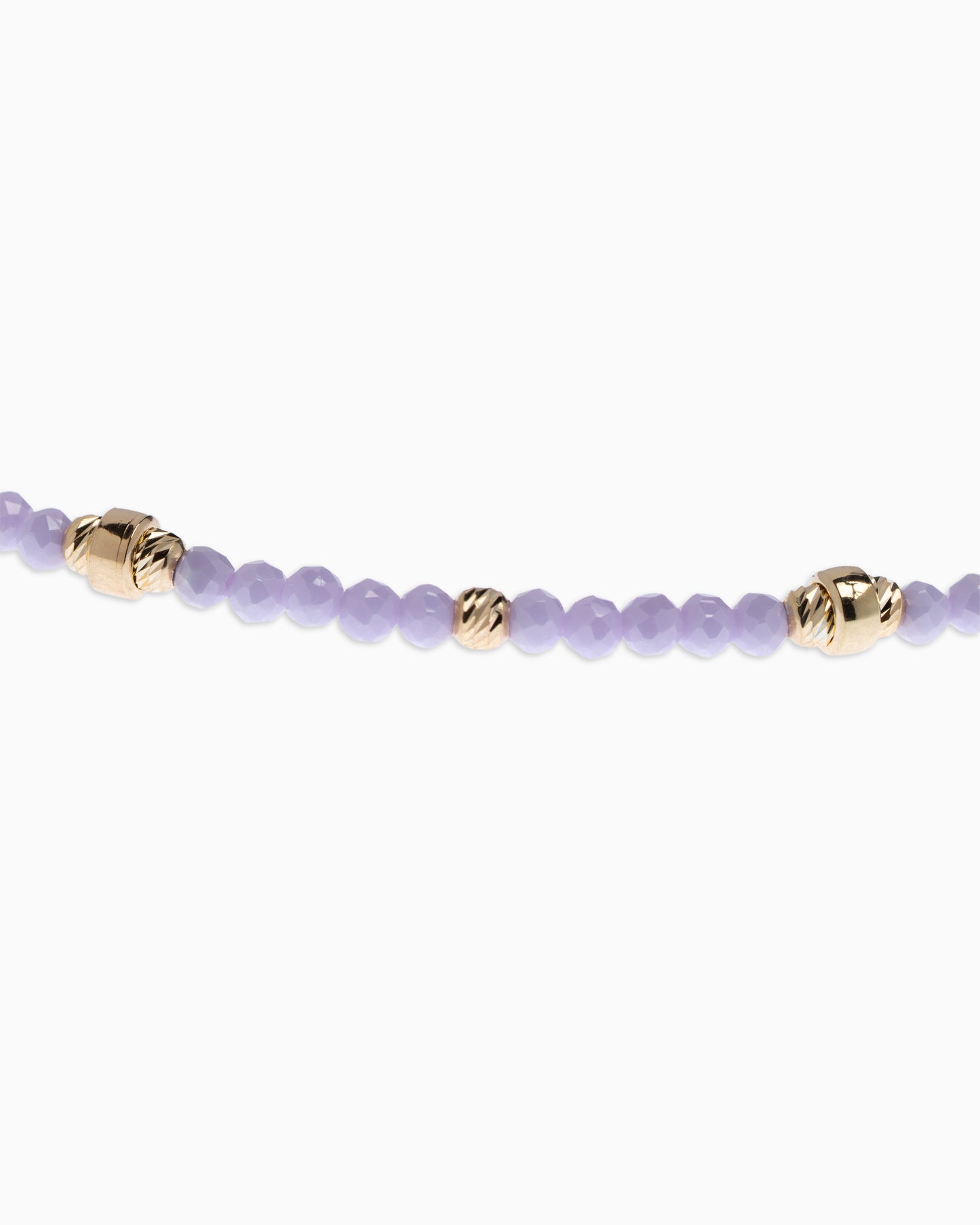 Women's anklet faceted lilac zircons Gold – Alary Era Collection