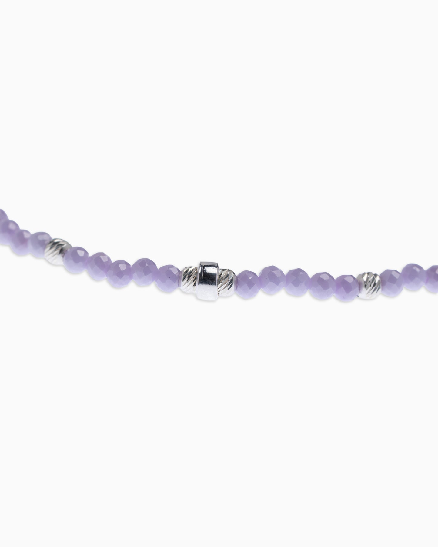 Women's anklet faceted lilac zircons Silver – Alary Era Collection