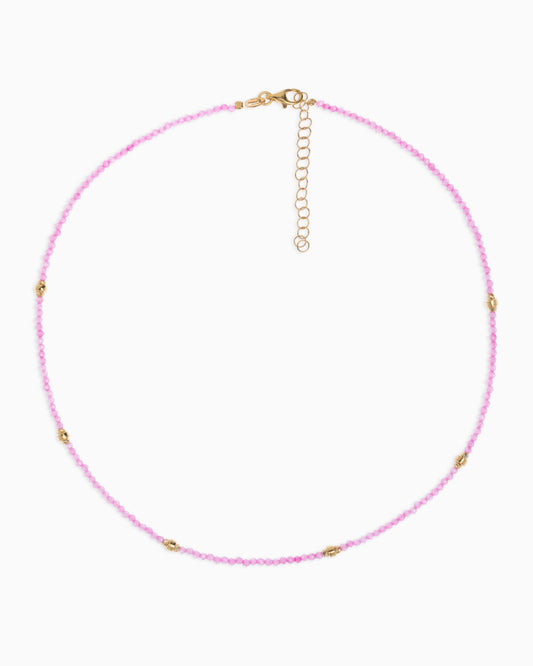 Women's necklace faceted pink zircons Gold – Alary Era Collection