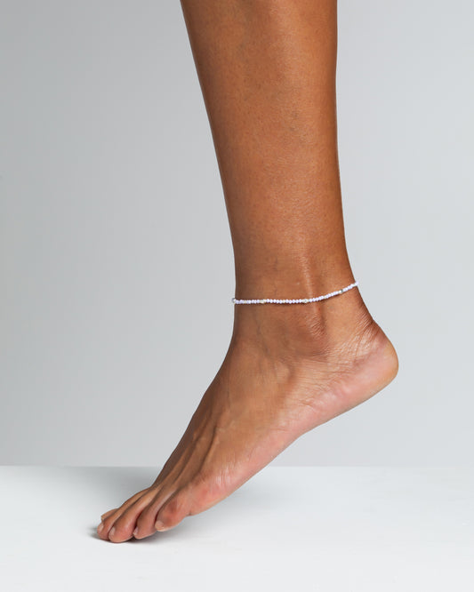 Women's anklet faceted lilac zircons Silver – Alary Era Collection